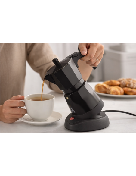 Wynwood Cafetera Italiana Eléctrica Capella – 6 Tazas, Aluminio, 480W