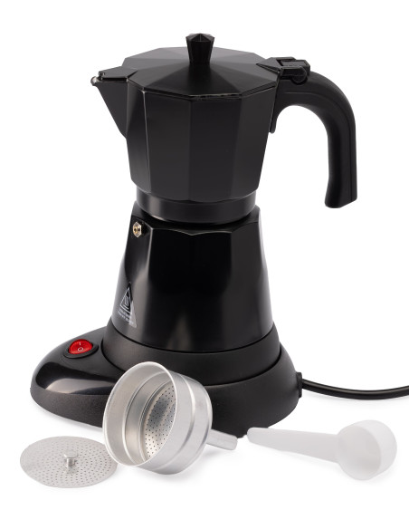 Wynwood Cafetera Italiana Eléctrica Capella – 6 Tazas, Aluminio, 480W