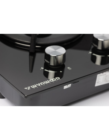 Placa De Cocina De Gas 2 Quemadores Cristal Templado 7mm | Wynwood